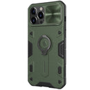 NILLKIN Shockproof CamShield Armor Protective Case with Invisible Ring Holder For iPhone 13 Pro Max(Green)