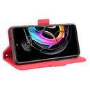 For Motorola Moto Edge 20 Lite Skin Feel Calf Pattern Horizontal Flip Leather Case with Holder & Card Slots & Photo Frame(Red)