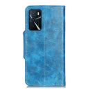 For OPPO A16 Crazy Horse Texture Horizontal Flip Leather Case with Holder & 6-Card Slots & Wallet(Blue)