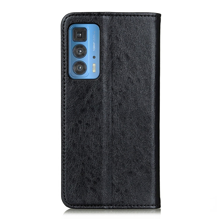 For Motorola Edge 20 Pro Magnetic Crazy Horse Texture Horizontal Flip Leather Case with Holder & Card Slots & Wallet(Black)