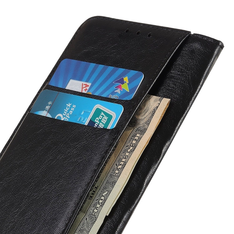For Motorola Edge 20 Pro Magnetic Crazy Horse Texture Horizontal Flip Leather Case with Holder & Card Slots & Wallet(Black)