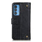 For Motorola Edge 20 Pro Copper Buckle Nappa Texture Horizontal Flip Leather Case with Holder & Card Slots & Wallet(Black)