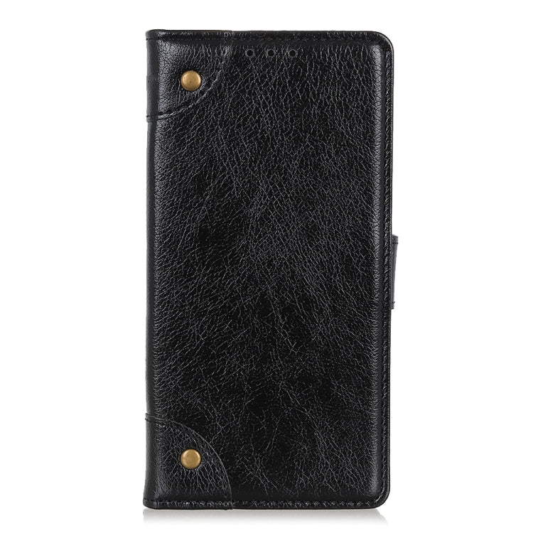 For Motorola Edge 20 Pro Copper Buckle Nappa Texture Horizontal Flip Leather Case with Holder & Card Slots & Wallet(Black)