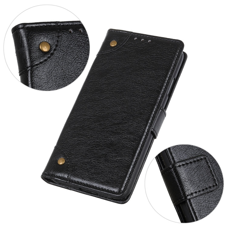 For Motorola Edge 20 Pro Copper Buckle Nappa Texture Horizontal Flip Leather Case with Holder & Card Slots & Wallet(Black)