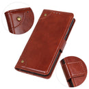 For Motorola Edge 20 Pro Copper Buckle Nappa Texture Horizontal Flip Leather Case with Holder & Card Slots & Wallet(Brown)