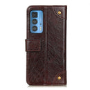 For Motorola Edge 20 Pro Copper Buckle Nappa Texture Horizontal Flip Leather Case with Holder & Card Slots & Wallet(Coffee)