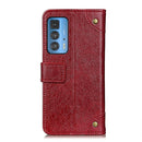For Motorola Edge 20 Pro Copper Buckle Nappa Texture Horizontal Flip Leather Case with Holder & Card Slots & Wallet(Wine Red)