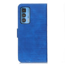 For Motorola Edge 20 Pro Magnetic Crocodile Texture Horizontal Flip Leather Case with Holder & Card Slots & Wallet(Blue)