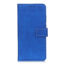 For Motorola Edge 20 Pro Magnetic Crocodile Texture Horizontal Flip Leather Case with Holder & Card Slots & Wallet(Blue)