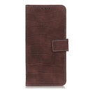 For Motorola Edge 20 Pro Magnetic Crocodile Texture Horizontal Flip Leather Case with Holder & Card Slots & Wallet(Brown)
