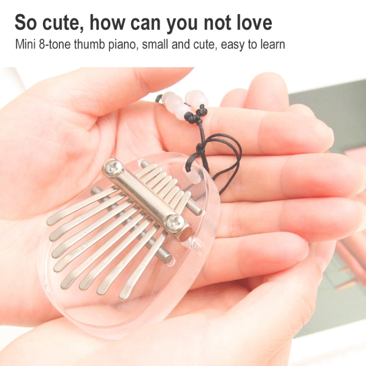 Mini 8 Tone Thumb Piano Kalimba Musical Instruments(Wood Egg)
