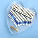 17 Tone Crystal Transparent Thumb Piano Acrylic Kalimba Musical Instruments(Heart)