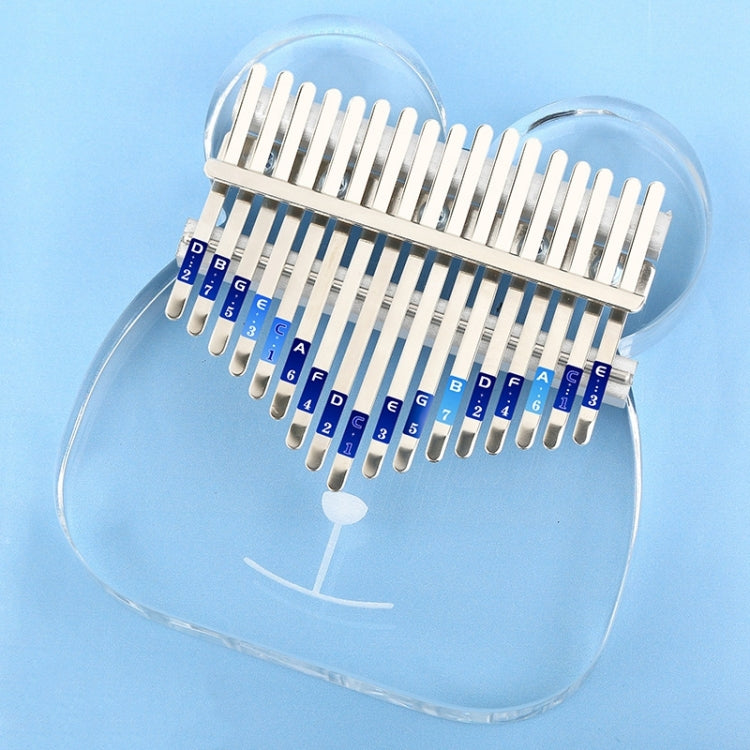 17 Tone Crystal Transparent Thumb Piano Acrylic Kalimba Musical Instruments(Cute Mouse)