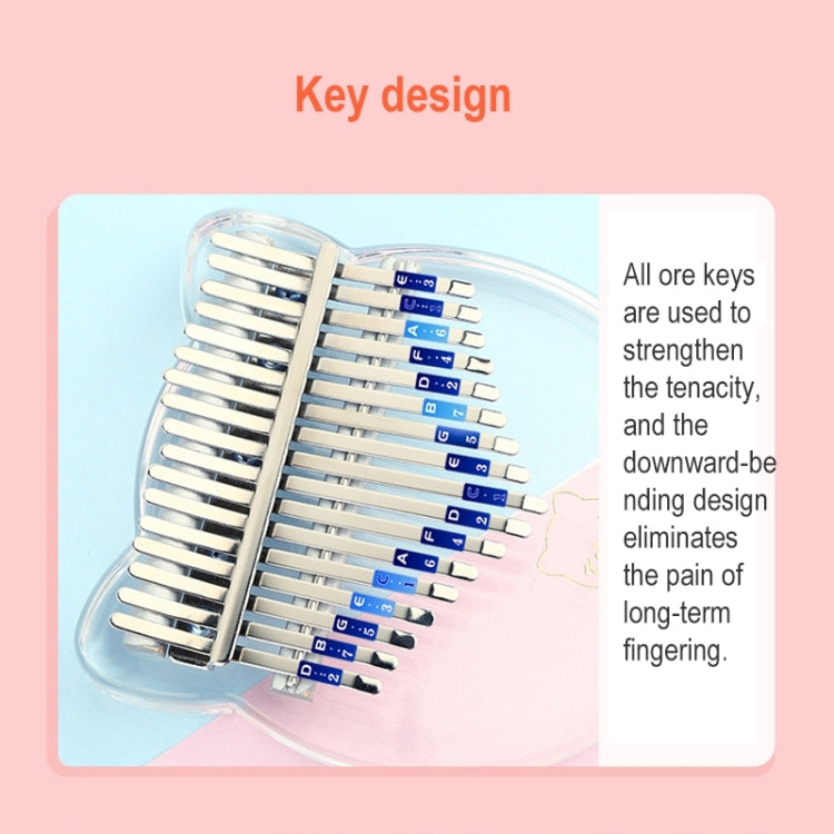 17 Tone Crystal Transparent Thumb Piano Acrylic Kalimba Musical Instruments(Panda)
