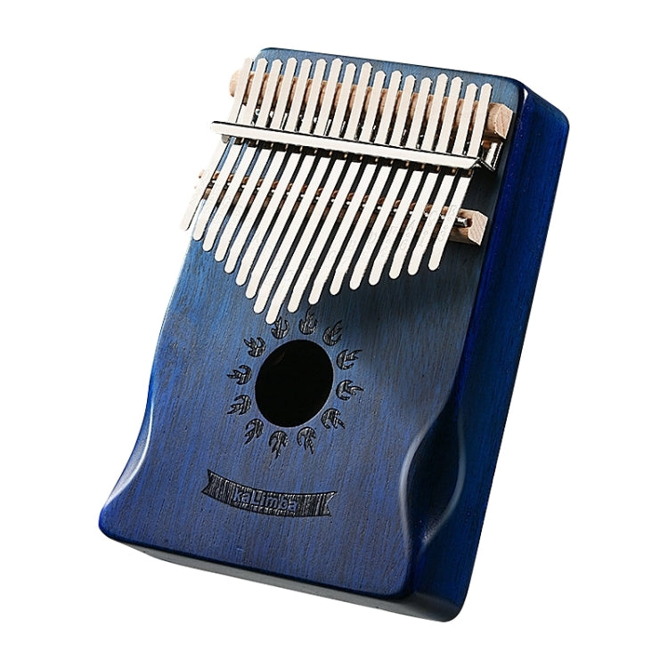 17 Tone Acacia Wood Thumb Piano Kalimba Musical Instruments(Aurora Blue-Sun)