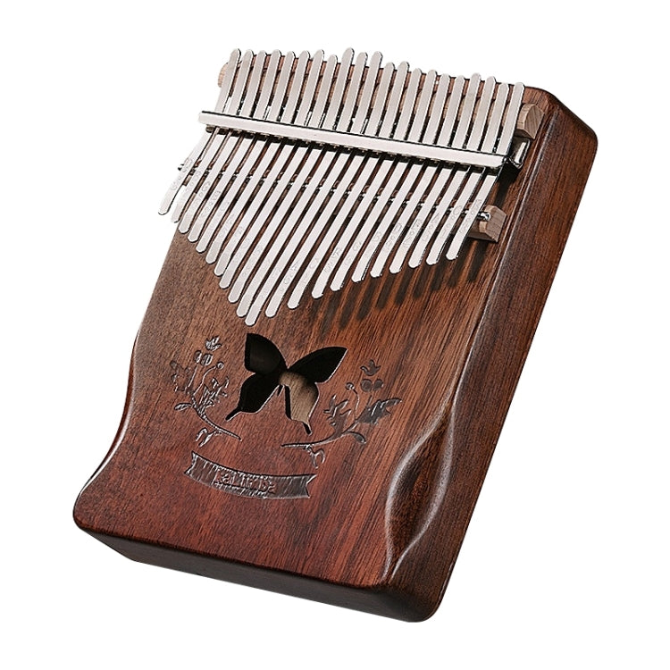 21 Tone Acacia Wood Thumb Piano Kalimba Musical Instruments(Brown-Butterfly)