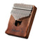 21 Tone Acacia Wood Thumb Piano Kalimba Musical Instruments(Brown-Cat)