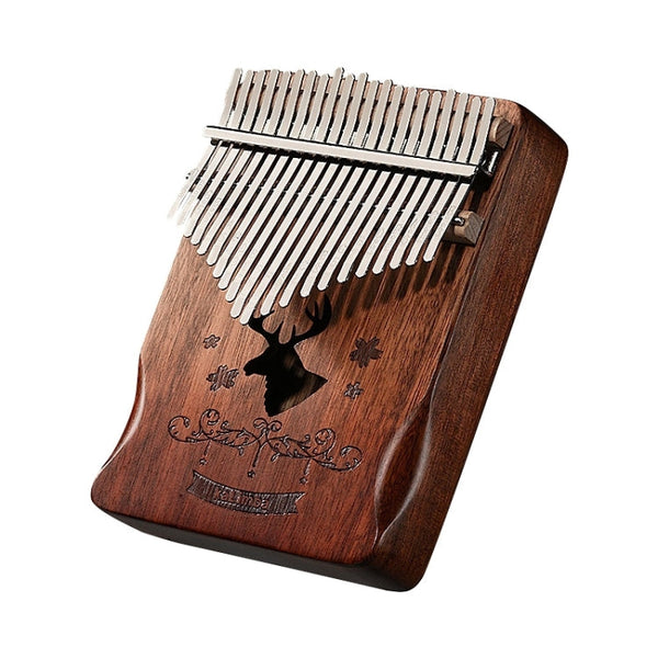 21 Tone Acacia Wood Thumb Piano Kalimba Musical Instruments(Brown-Reindeer)