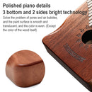 21 Tone Acacia Wood Thumb Piano Kalimba Musical Instruments(Coffee-Butterfly)