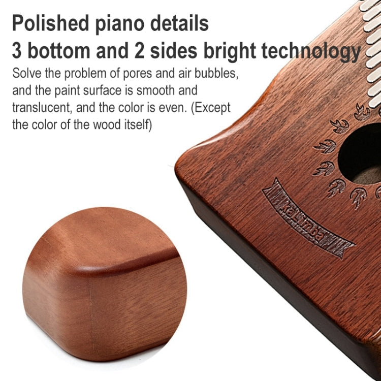 21 Tone Acacia Wood Thumb Piano Kalimba Musical Instruments(Brown-Butterfly)