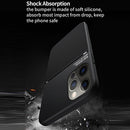 Classic Tilt Strip Grain Magnetic Shockproof PC + TPU Case For iPhone 13 Pro Max(Black)