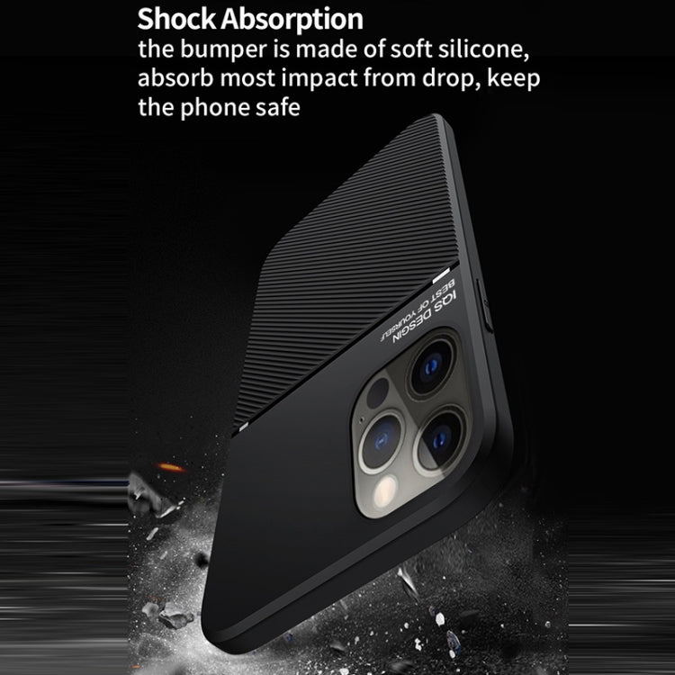 Classic Tilt Strip Grain Magnetic Shockproof PC + TPU Case For iPhone 13 Pro Max(Black)
