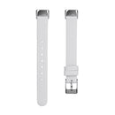 For Fitbit Luxe Leather Watch Band, Size:S(White)