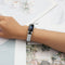 For Fitbit Luxe Leather Watch Band, Size:S(White)