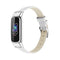 For Fitbit Luxe Leather Watch Band, Size:S(White)