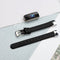 For Fitbit Luxe Leather Watch Band, Size:S(Black)