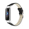 For Fitbit Luxe Leather Watch Band, Size:S(Black)