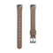 For Fitbit Luxe Leather Watch Band, Size:S(Grey)