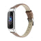 For Fitbit Luxe Leather Watch Band, Size:S(Grey)