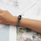 For Fitbit Luxe Leather Watch Band, Size:S(Grey)