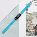 For Fitbit Luxe Leather Watch Band, Size:S(Blue)