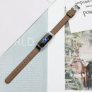 For Fitbit Luxe Leather Watch Band, Size:S(Brown)