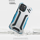 R-JUST Shockproof Armor Metal Protective Case For iPhone 13 Pro Max(Blue)