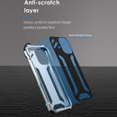 R-JUST Shockproof Armor Metal Protective Case For iPhone 13 Pro Max(Blue)