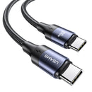 USAMS US-SJ524 U71 USB-C / Type-C to USB-C / Type-C 100W PD Fast Charging Aluminum Alloy Data Cable, Length:1.2m(Black)