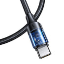 USAMS US-SJ526 U71 USB-C / Type-C to USB-C / Type-C 100W PD Fast Charging Aluminum Alloy Data Cable, Length:3m(Black)