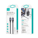 USAMS US-SJ526 U71 USB-C / Type-C to USB-C / Type-C 100W PD Fast Charging Aluminum Alloy Data Cable, Length:3m(Black)