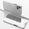 Plated Mirror Horizontal Flip Leather Case with Holder For iPhone 13 mini(Silver)