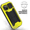 R-JUST Sliding Camera Shockproof Waterproof Dust-proof Metal + Silicone Protective Case with Holder For iPhone 13 mini(Yellow)