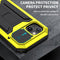 R-JUST Sliding Camera Shockproof Waterproof Dust-proof Metal + Silicone Protective Case with Holder For iPhone 13 mini(Yellow)