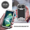 R-JUST Sliding Camera Shockproof Waterproof Dust-proof Metal + Silicone Protective Case with Holder For iPhone 13(Silver)