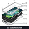 R-JUST Sliding Camera Shockproof Waterproof Dust-proof Metal + Silicone Protective Case with Holder For iPhone 13(Silver)