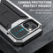 R-JUST Sliding Camera Shockproof Waterproof Dust-proof Metal + Silicone Protective Case with Holder For iPhone 13(Silver)