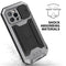 R-JUST Sliding Camera Shockproof Waterproof Dust-proof Metal + Silicone Protective Case with Holder For iPhone 13 Pro(Silver)