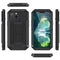 R-JUST Sliding Camera Shockproof Waterproof Dust-proof Metal + Silicone Protective Case with Holder For iPhone 13 Pro Max(Black)