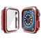 Electroplating PC Single Row Diamond Protective Case with Tempered Glass Film For Apple Watch Series 3 & 2 & 1 42mm(Red)